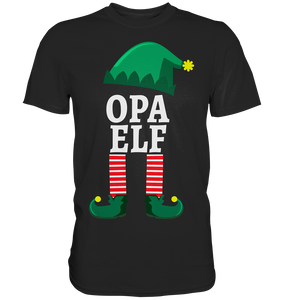 Opa Elf Familie Weihnachten Großvater Weihnachtself T-Shirt