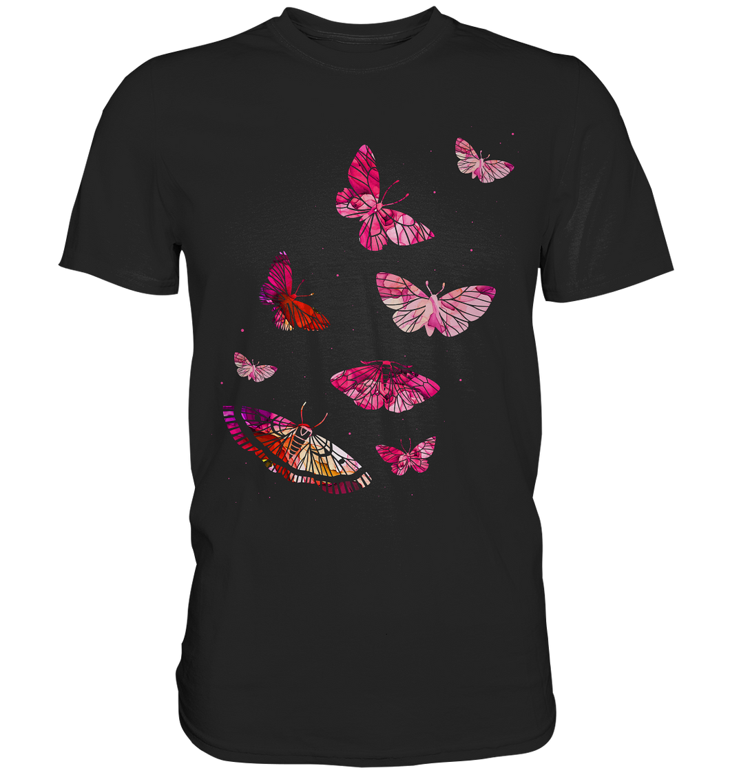 Lila Rosa Schmetterlinge T-Shirt