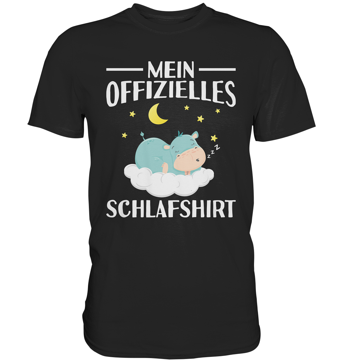Offizielles Schlafshirt Nachthemd Schlafanzug Pyjama Nilpferd T-Shirt