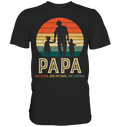 Papa Kinder Tochter Sohn Bester Vater Mann Mythos Legende T-Shirt
