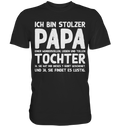 Stolzer Papa einer Tochter Vater Herren Premium Shirt