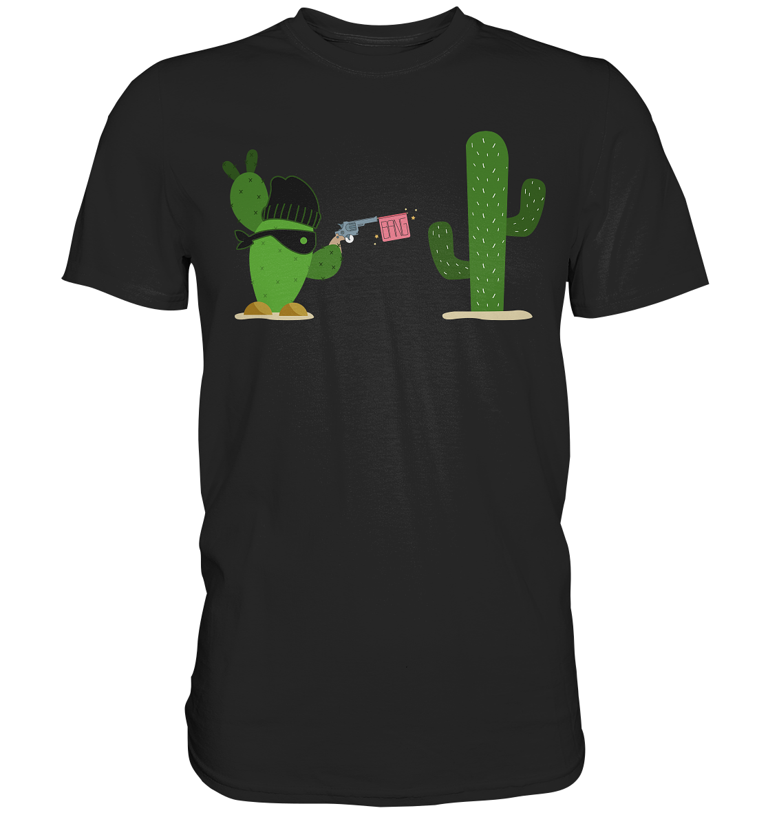 Kaktus Gangster T-Shirt Kakteen Sukkulenten Humor
