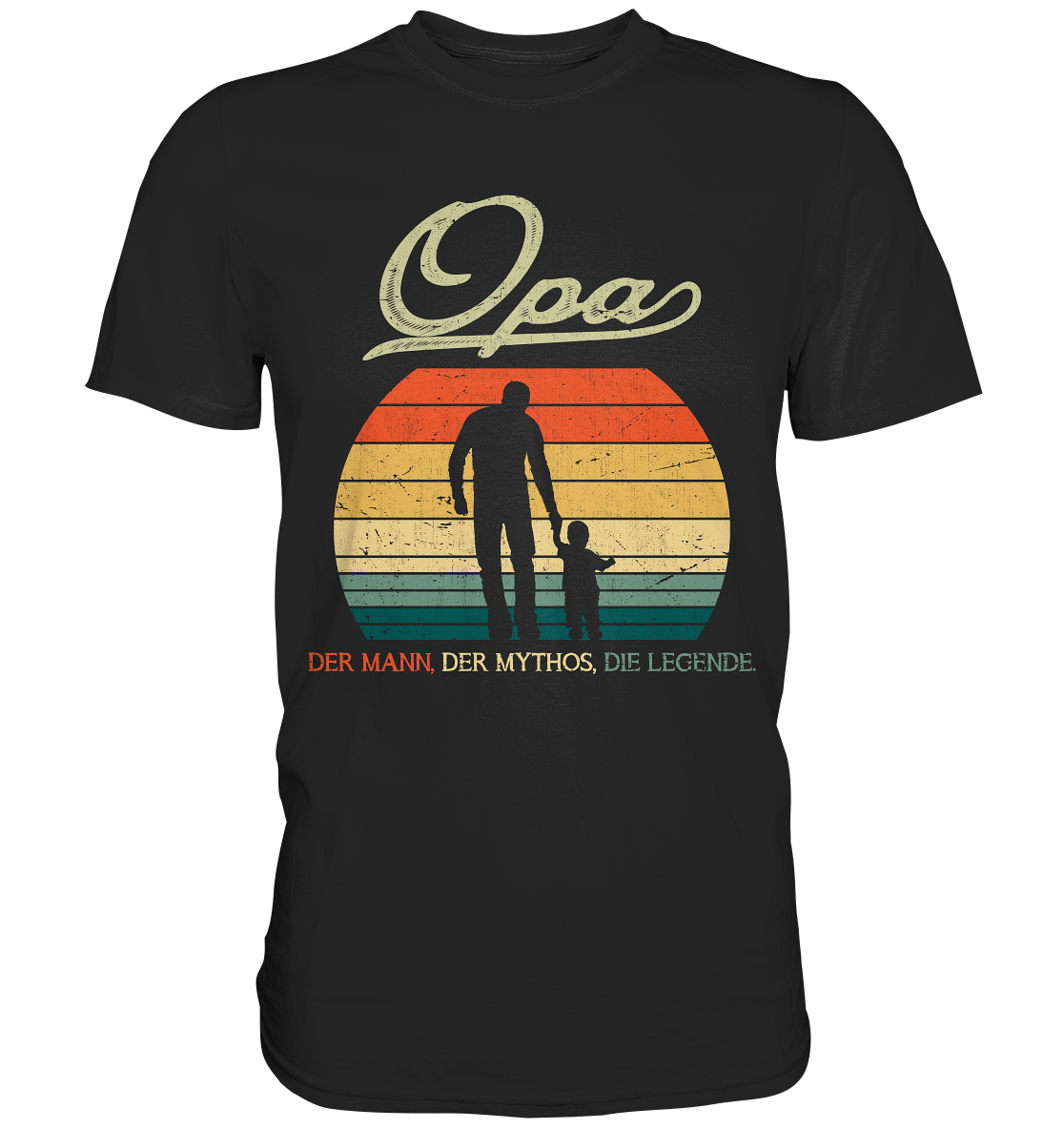 Opa Enkel Großvater Enkelkind Geschenk Vatertag T-Shirt