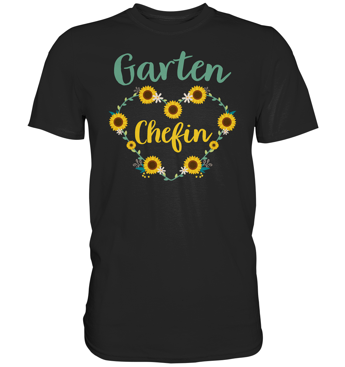 Garten Chefin T-Shirt Sonnenblumen Garten Motiv Gärtner Geschenk