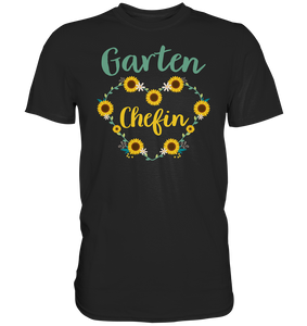 Garten Chefin T-Shirt Sonnenblumen Garten Motiv Gärtner Geschenk