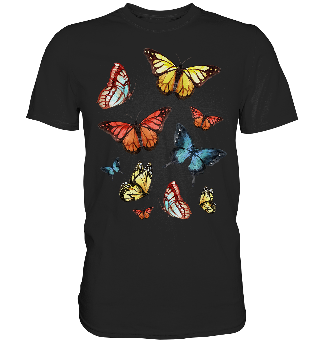 Frauen Bunte Schmetterlinge T-Shirt