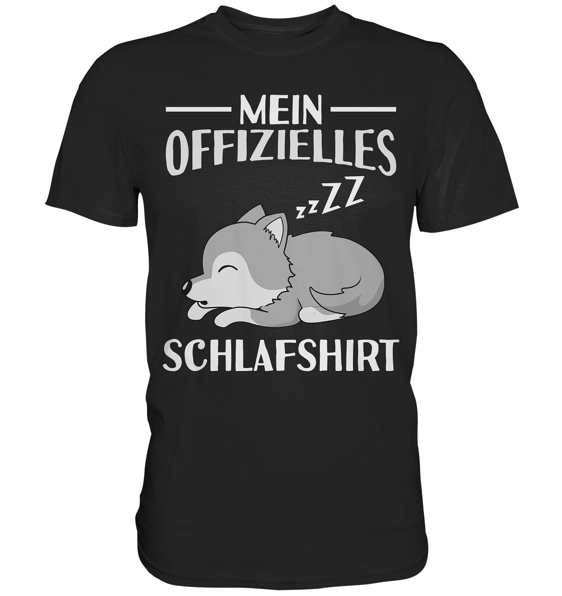 Offizielles Schlafshirt Nachthemd Schlafanzug Pyjama Wolf T-Shirt