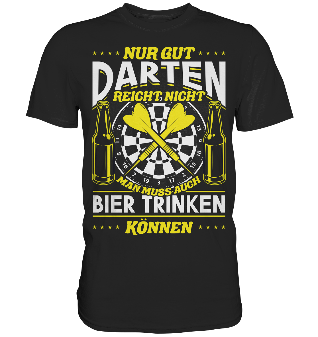 Lustiger Dart Spruch Bier Humor Darts Männer T-Shirt