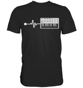 Modulares Synthesizer Keyboard Synth Heartbeat T-Shirt