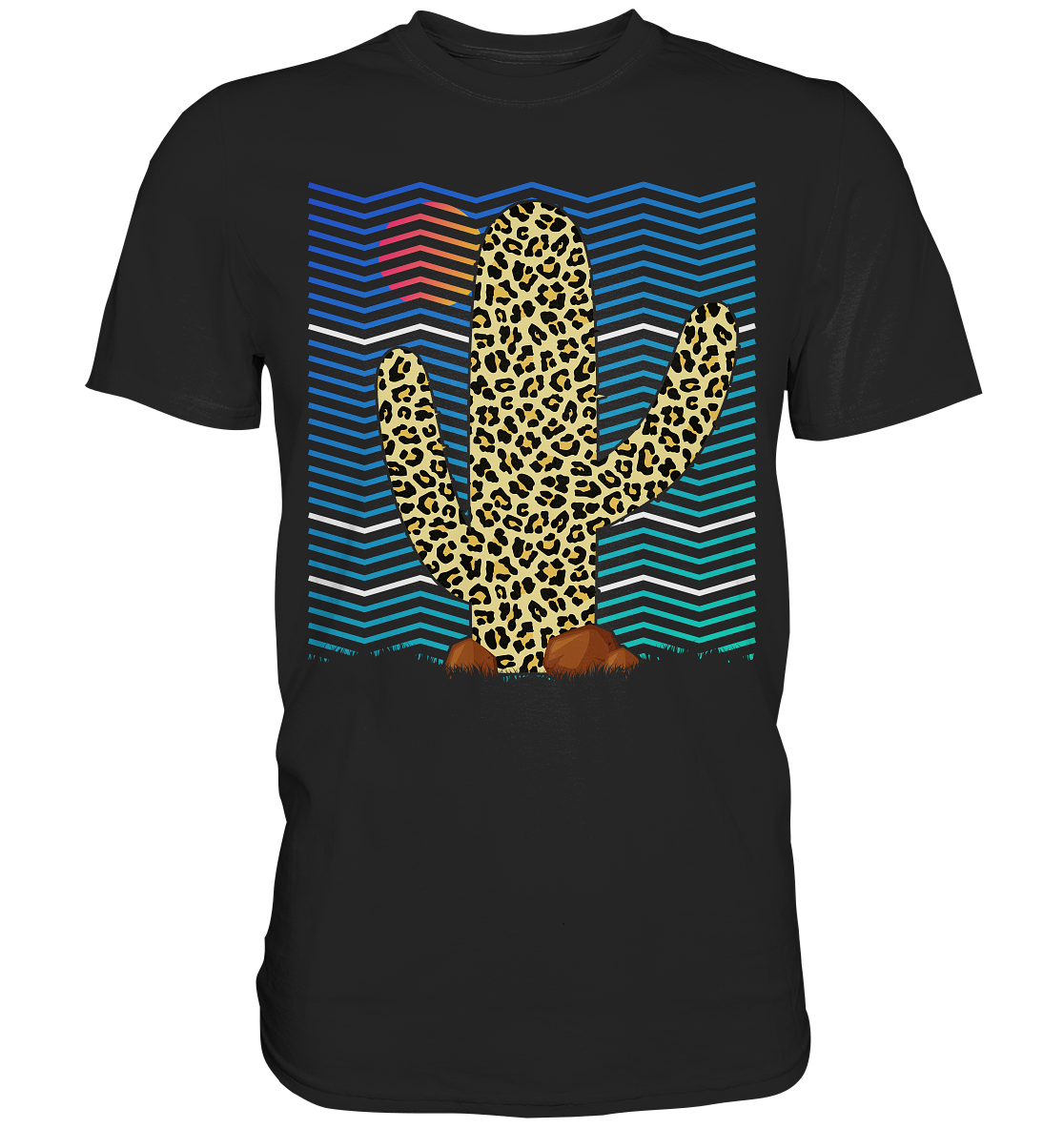 Retro Leopard Kaktus T-Shirt