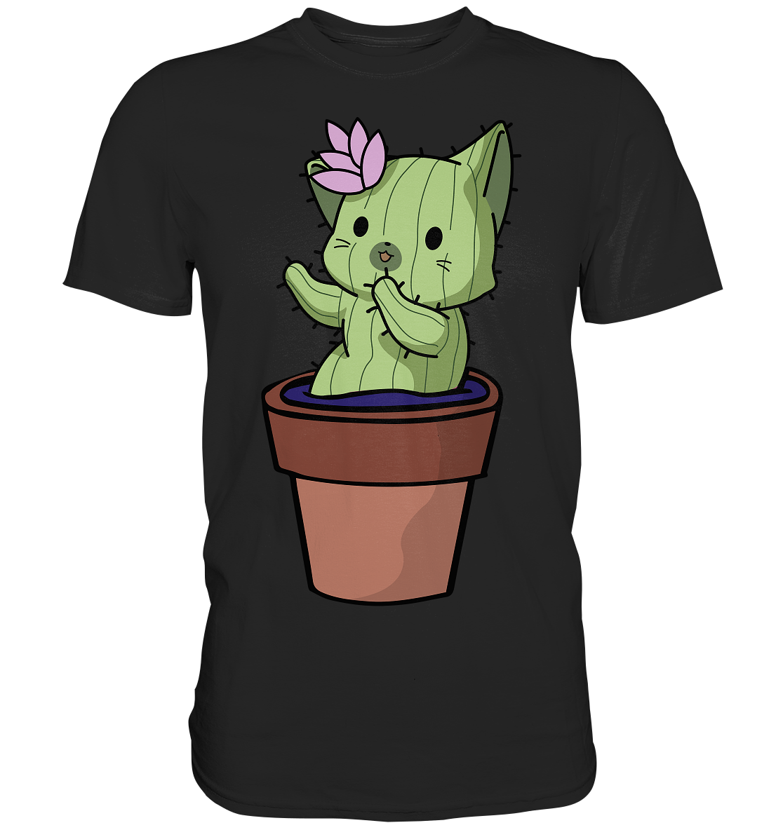 Süßes Kaktus Katzen T-Shirt