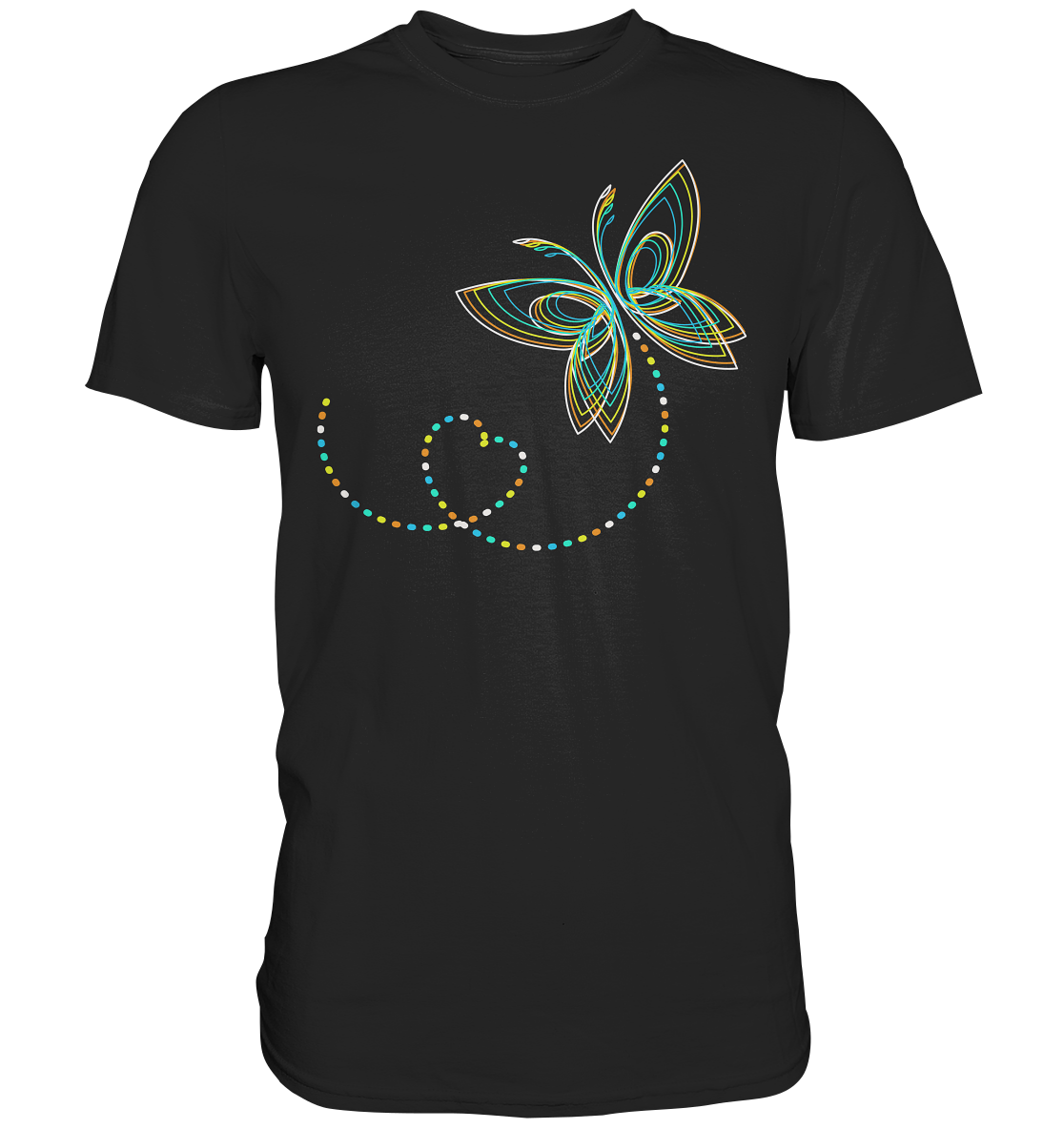 Frauen Bunter Schmetterling T-Shirt
