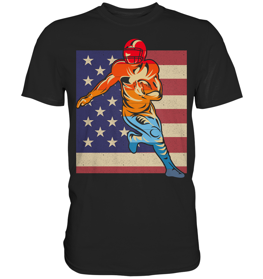 Amerikanische Flagge American Football T-Shirt