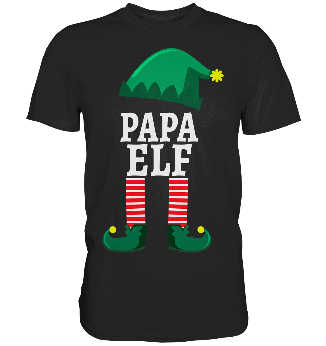 Papa Elf Familie Weihnachten Vater Weihnachtself T-Shirt