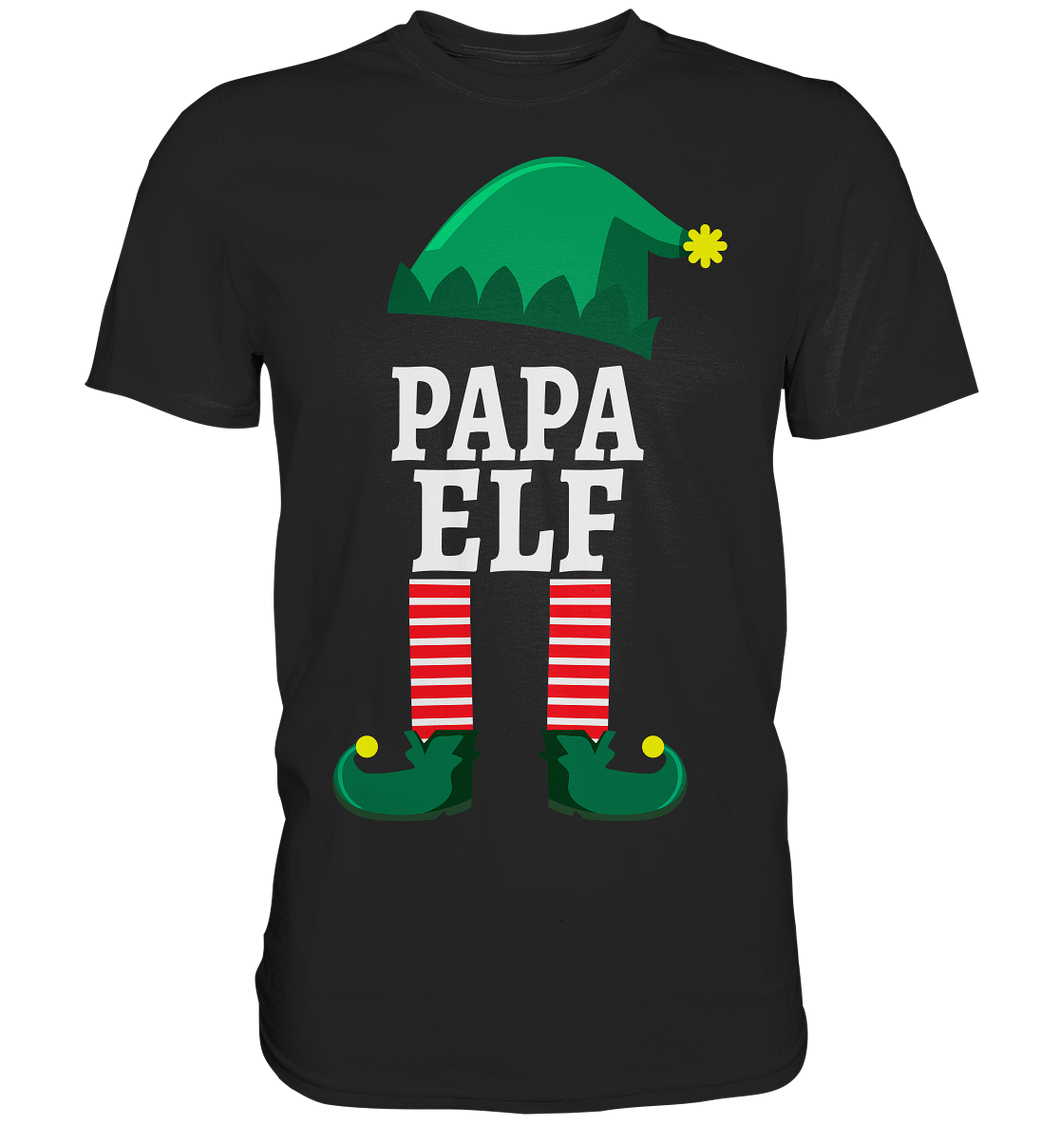 Papa Elf Familie Weihnachten Vater Weihnachtself T-Shirt