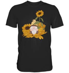 Gartenzwerg Sonnenblumen T-Shirt Garten Motiv Gärtner Geschenk