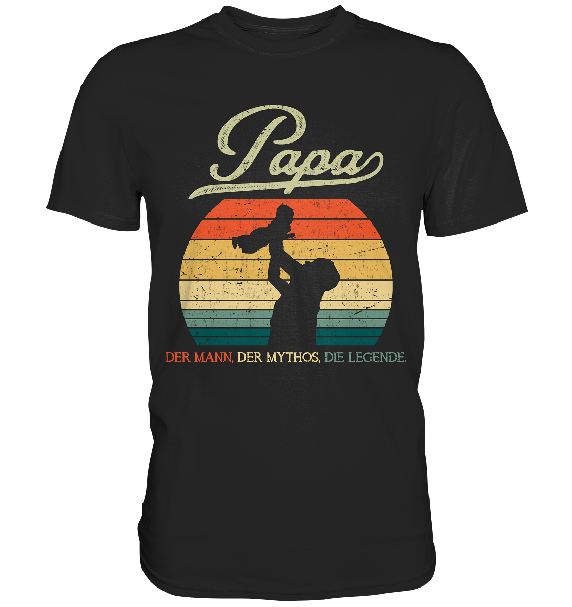 Papa Kind Baby Vater Geschenk Vatertag T-Shirt