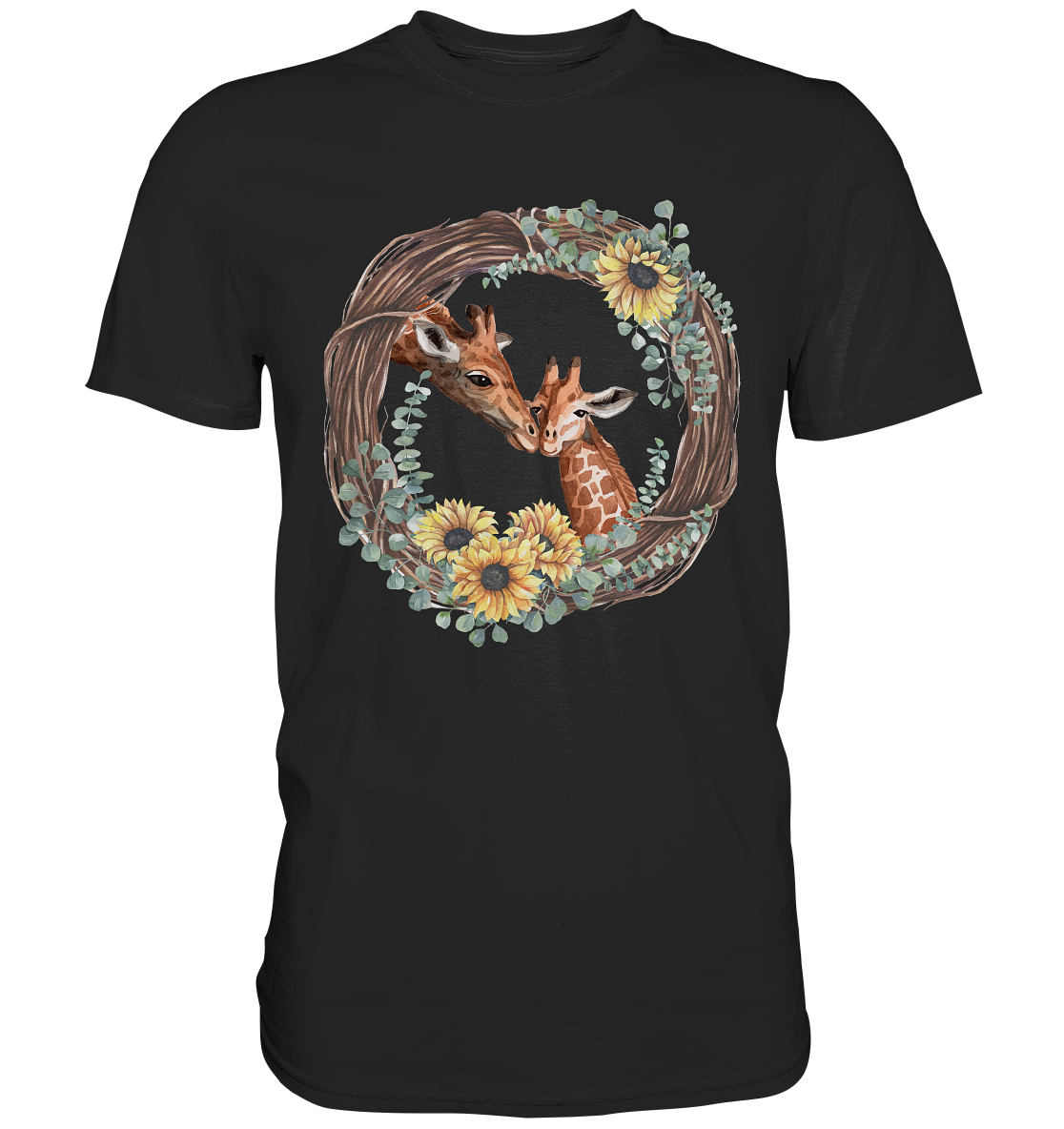 Giraffe Sonnenblumen T-Shirt Mama Tochter Geschenk