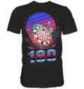 Vaporwave Dart Dartscheibe 180 Darts T-Shirt