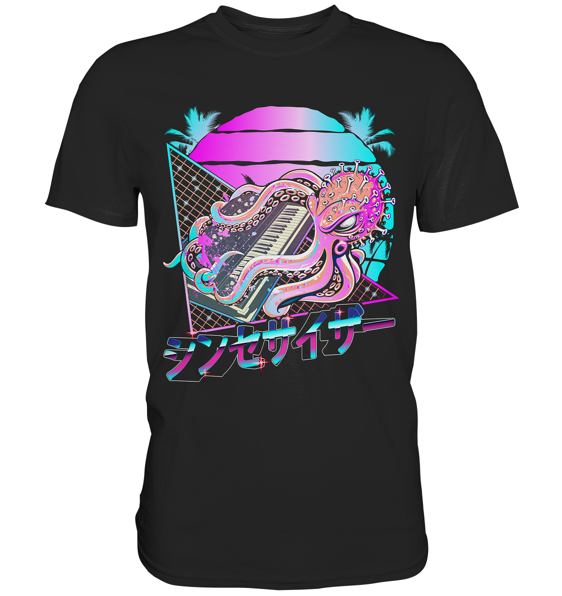 Synthesizer Octopus Vaporwave Kraken Modular Analog T-Shirt