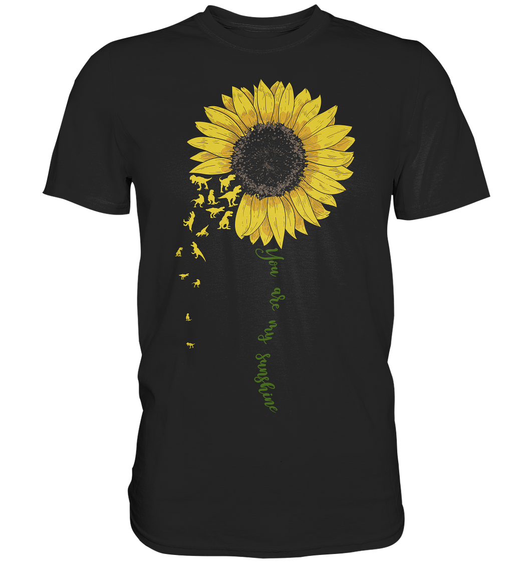 Dinosaurier Sonnenblumen T-Shirt Dino Garten Motiv Gärtner Geschenk