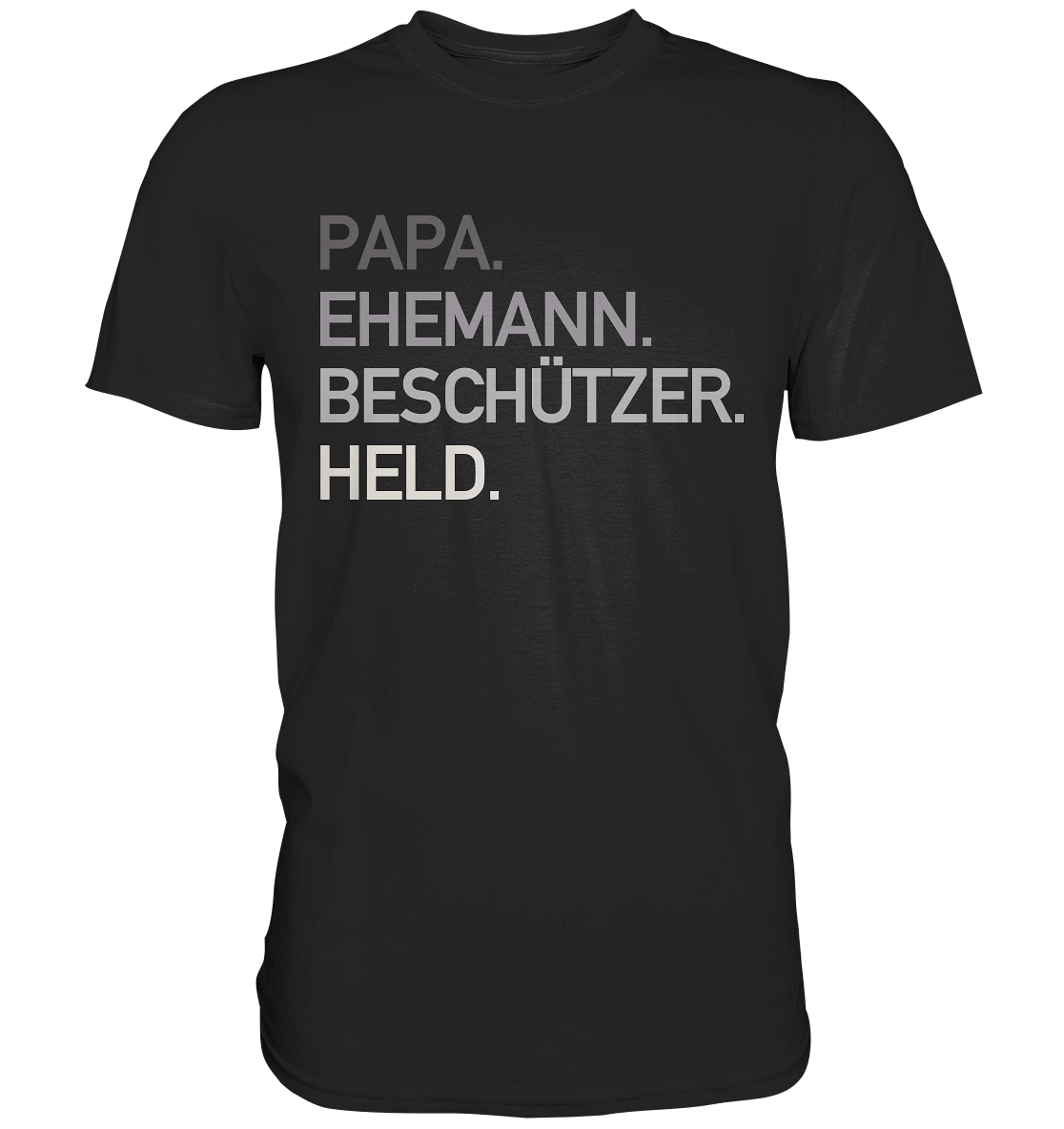 Papa Ehemann Beschützer Held T-Shirt Vatertag Geschenkidee