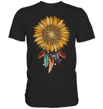 Laden Sie das Bild in den Galerie-Viewer, Dreamcatcher Sonnenblumen T-Shirt Garten Traumfänger Motiv Gärtner Geschenk
