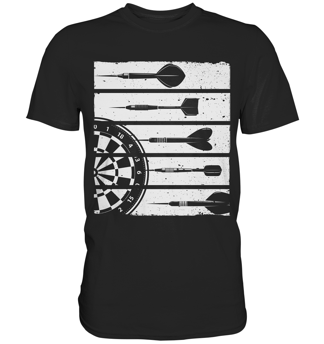Retro Dartscheibe Dart Team Darts Pfeile T-Shirt