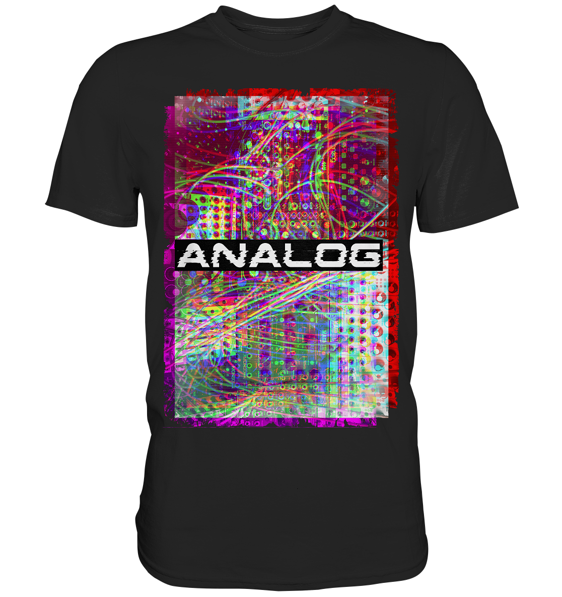 Synthesizer Glitch Modular Analog Synth T-Shirt