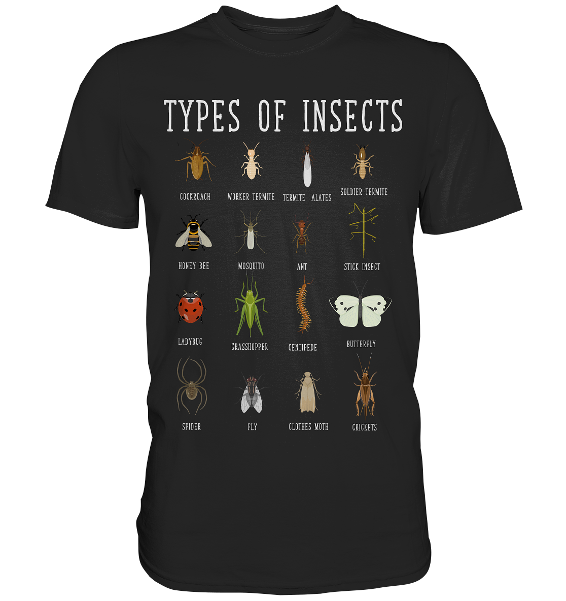 Insektenarten Entomologie Insekten T-Shirt