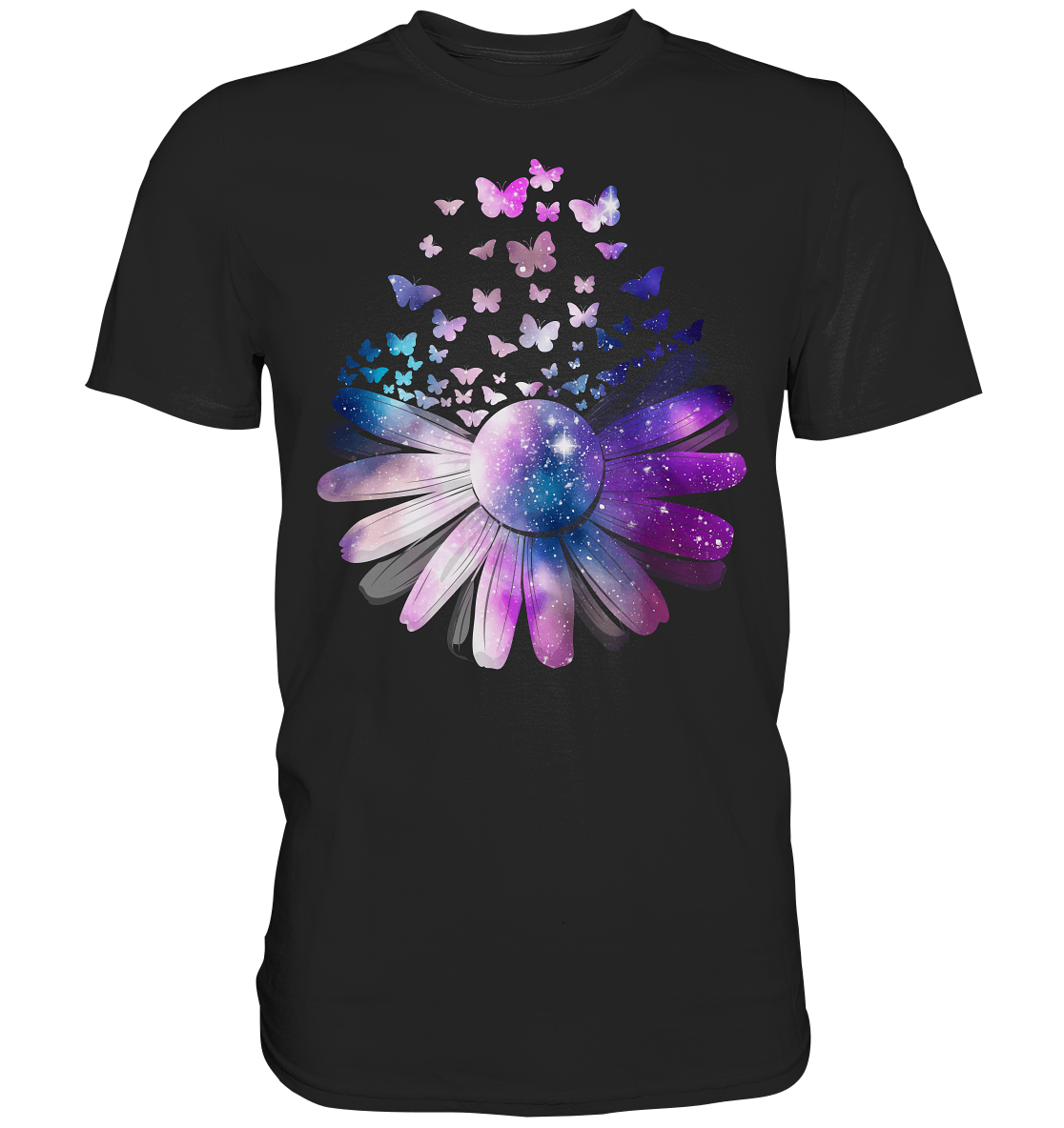 Frauen Galaxie Schmetterling T-Shirt