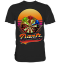 Vaporwave Dart Dartscheibe Bullseye Darts T-Shirt