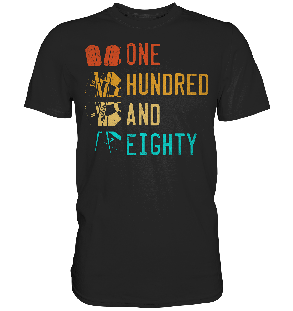Darts Triple 20 Dartscheibe 180 Einhundertachtzig T-Shirt