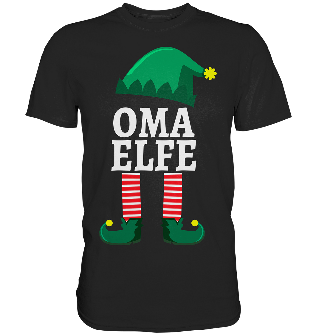 Oma Elfe Familie Weihnachten Großmutter Weihnachtself T-Shirt