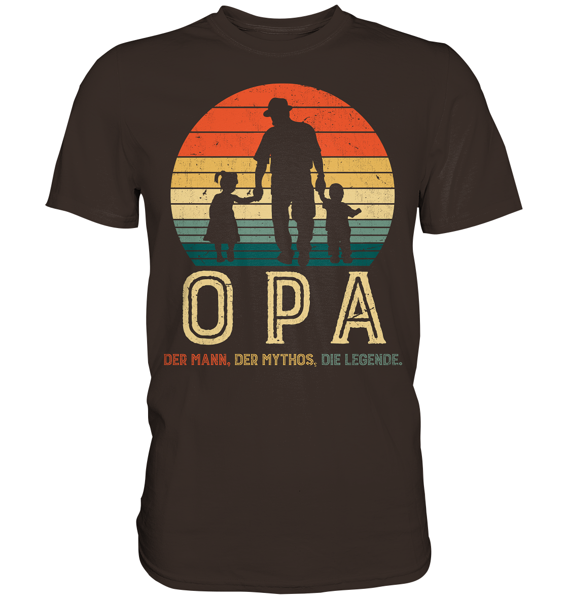 Opa Enkel und Enkelin Großvater Papa Vater T-Shirt - Premium Shirt