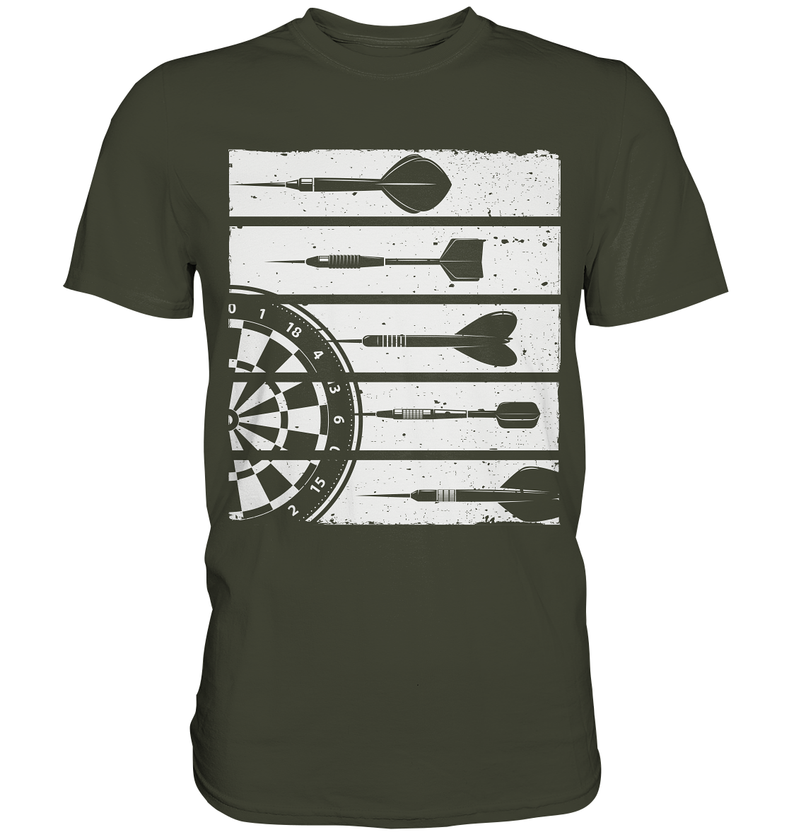 Retro Dartscheibe Dart Team Darts Pfeile T-Shirt