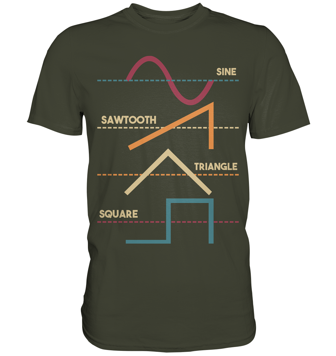 Modularer Synthesizer Analog Wellenform T-Shirt
