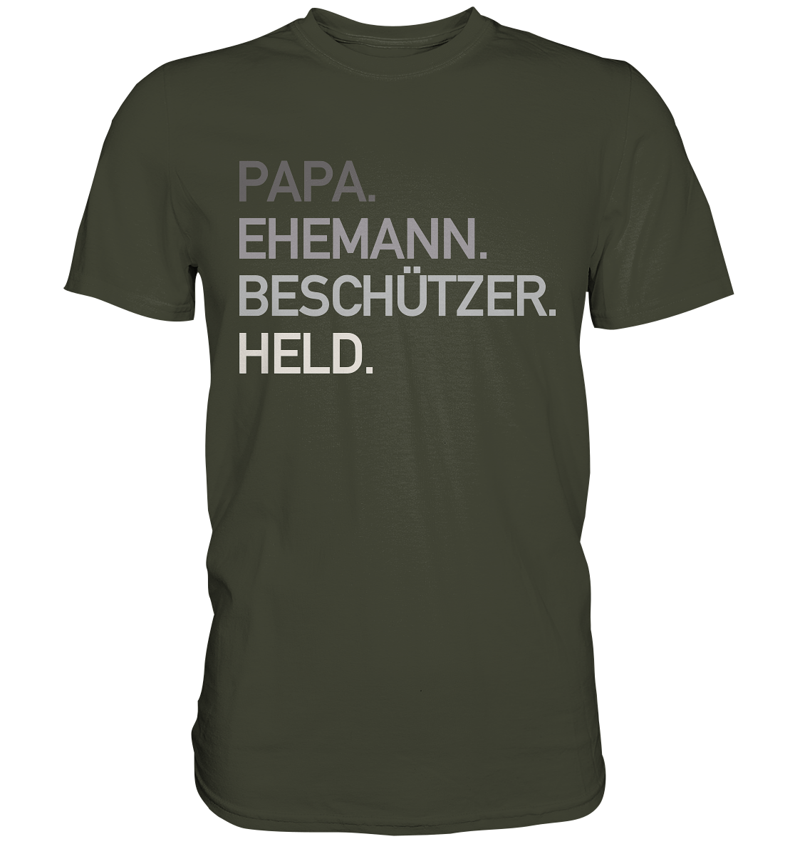Papa Ehemann Beschützer Held T-Shirt Vatertag Geschenkidee
