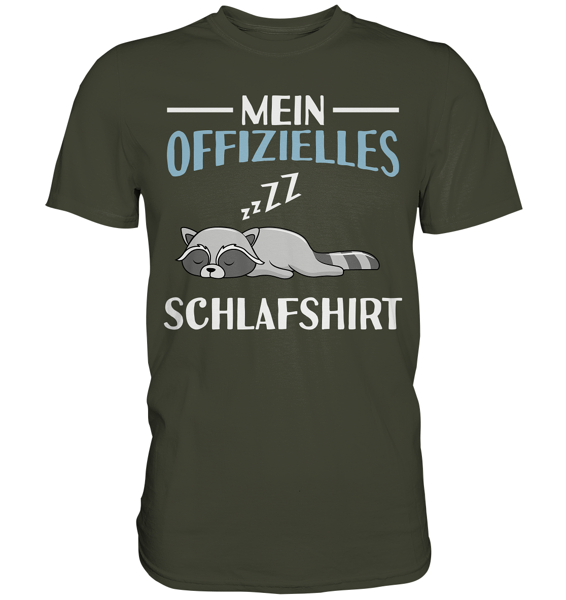 Offizielles Schlafshirt Nachthemd Schlafanzug Pyjama Waschbär T-Shirt