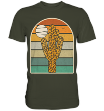 Laden Sie das Bild in den Galerie-Viewer, Kaktus Leopard Retro Pflanzen T-Shirt
