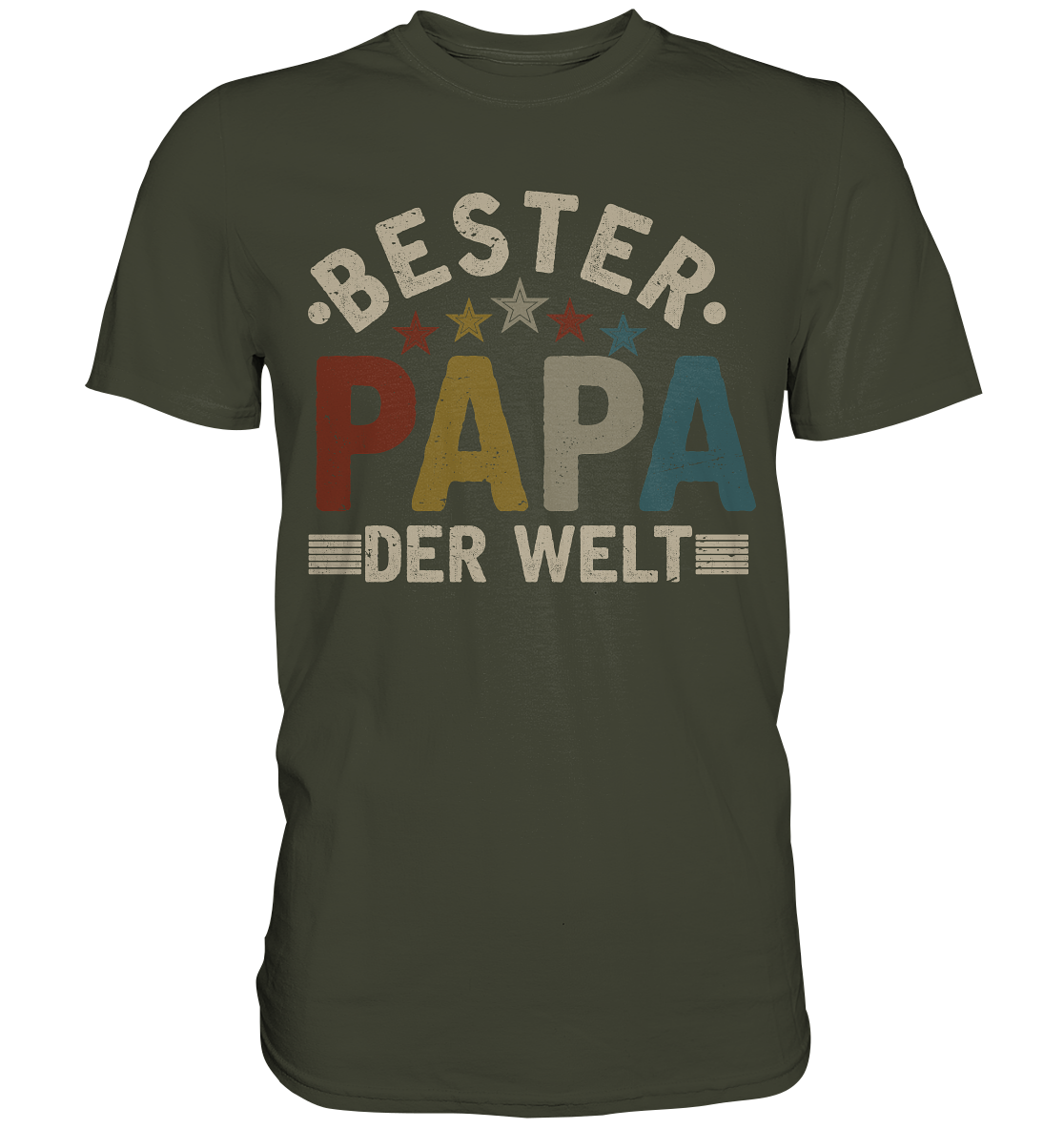 Bester Papa Vintage Vater Geschenk Vatertag T-Shirt