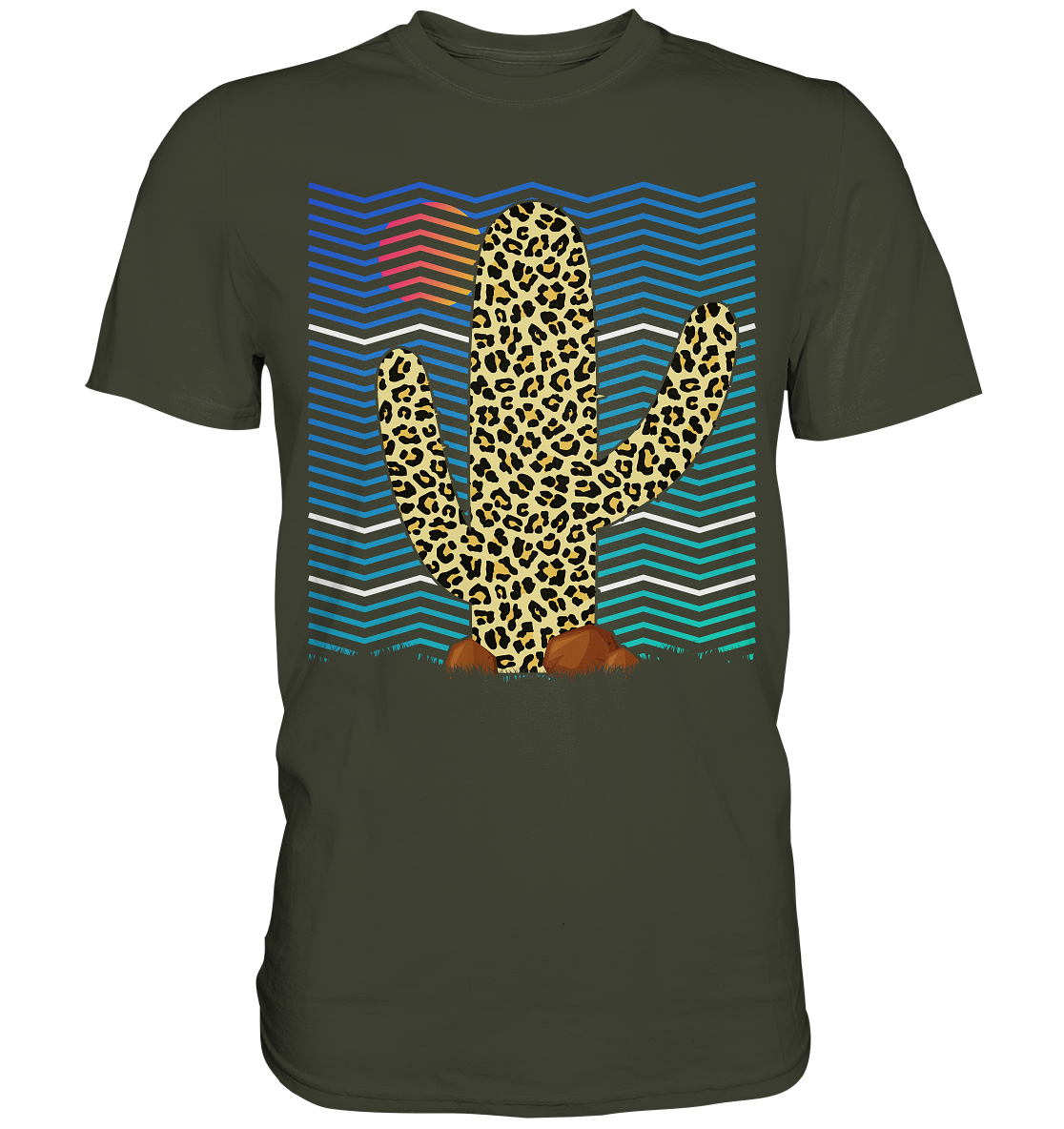Retro Leopard Kaktus T-Shirt