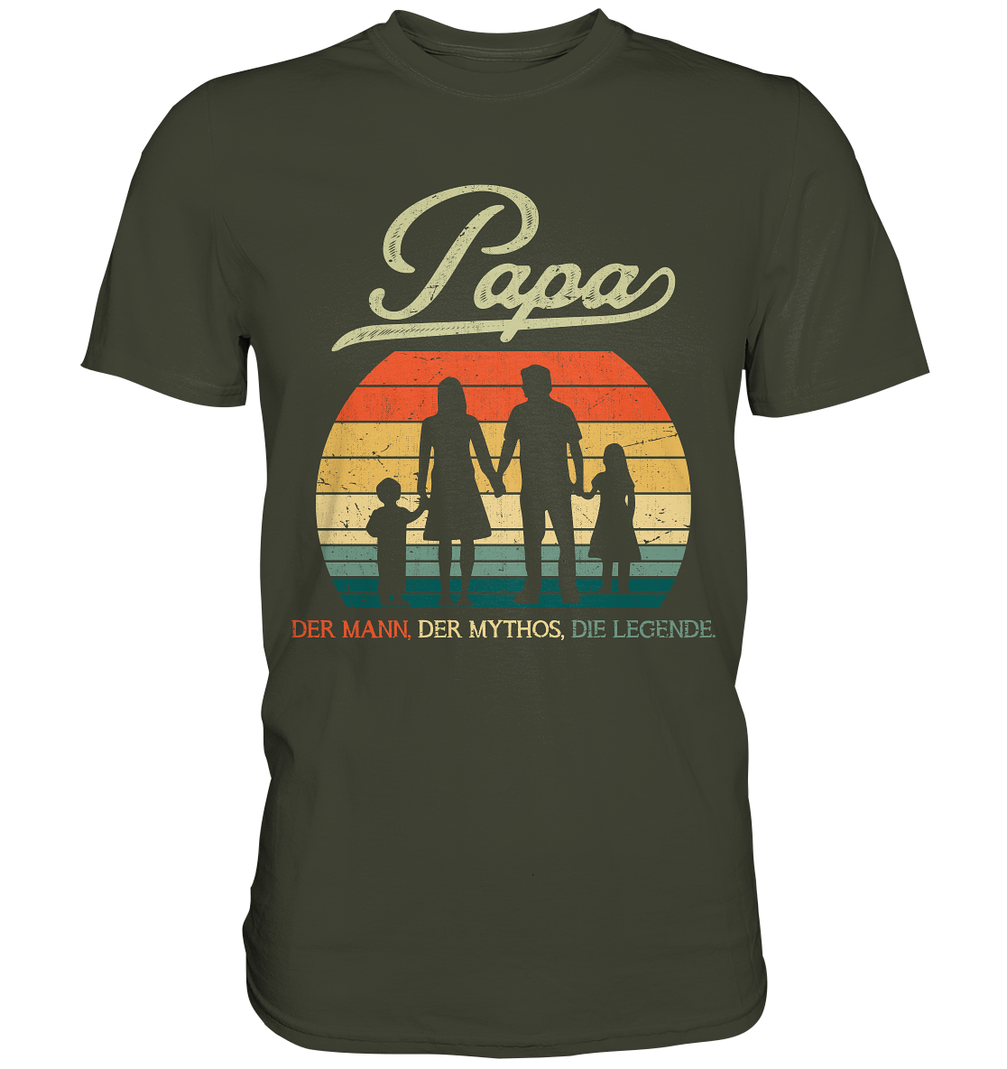 Papa Tochter Sohn Frau Vatertag Geschenk Vater T-Shirt