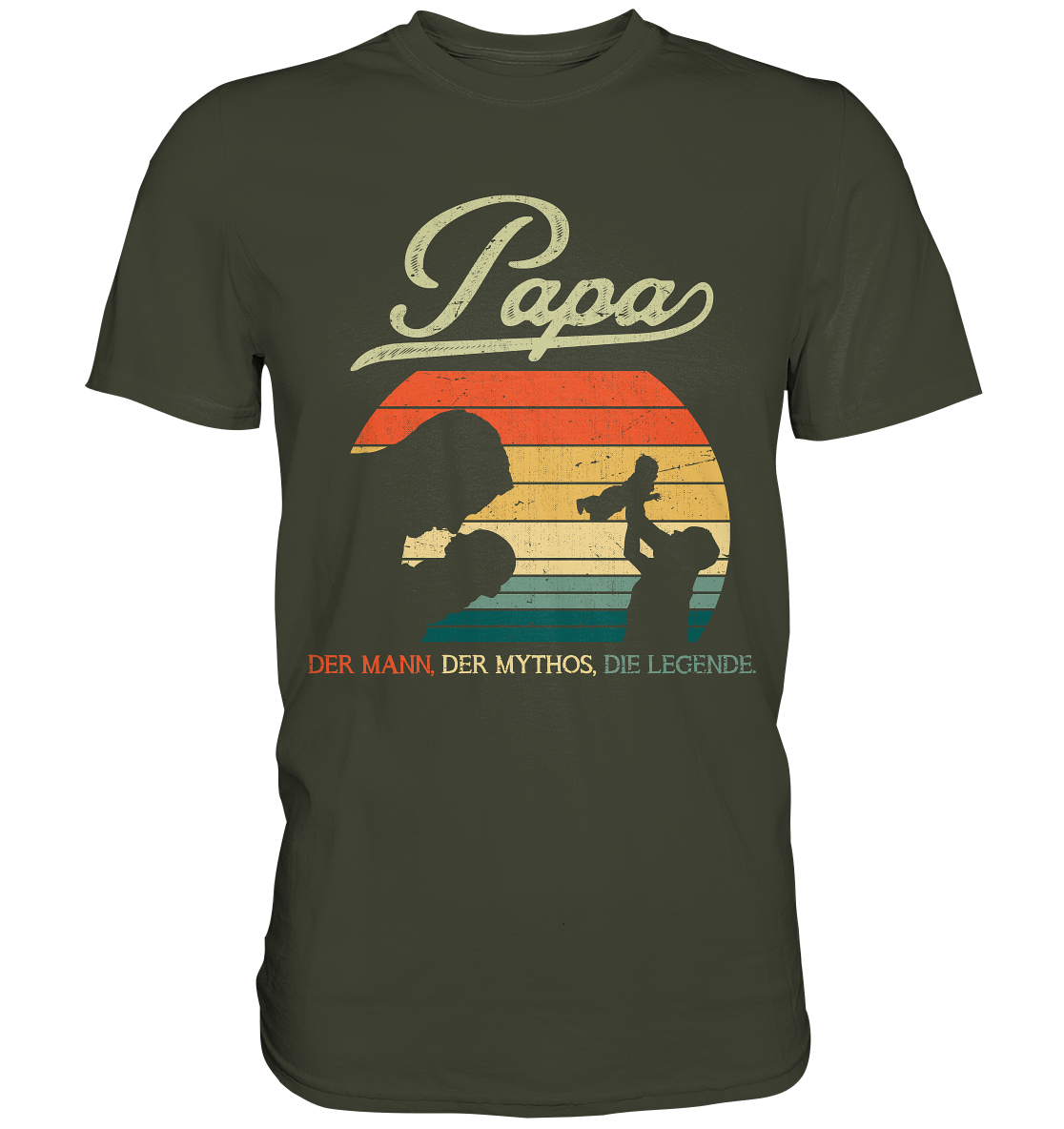 Papa Kind Vatertag Geschenk Vater T-Shirt