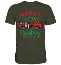 Laden Sie das Bild in den Galerie-Viewer, Feuerwehr Weihnachten Merry Christmas T-Shirt
