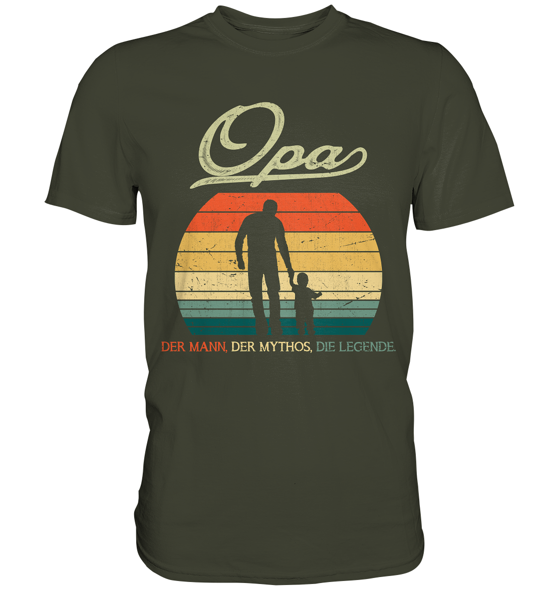 Opa Enkel Großvater Enkelkind Geschenk Vatertag T-Shirt