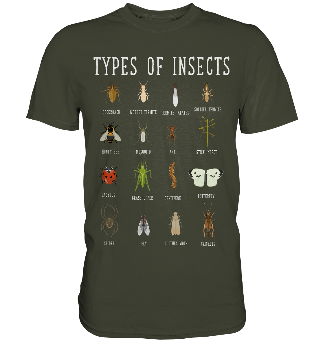 Insektenarten Entomologie Insekten T-Shirt