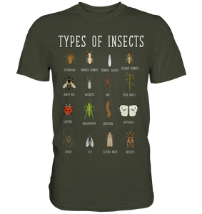 Insektenarten Entomologie Insekten T-Shirt