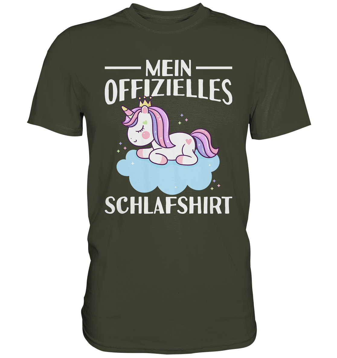 Offizielles Schlafshirt Nachthemd Schlafanzug Pyjama Einhorn T-Shirt