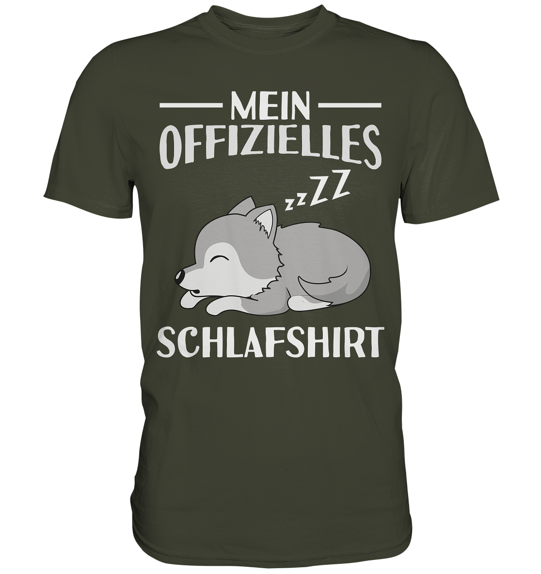 Offizielles Schlafshirt Nachthemd Schlafanzug Pyjama Wolf T-Shirt